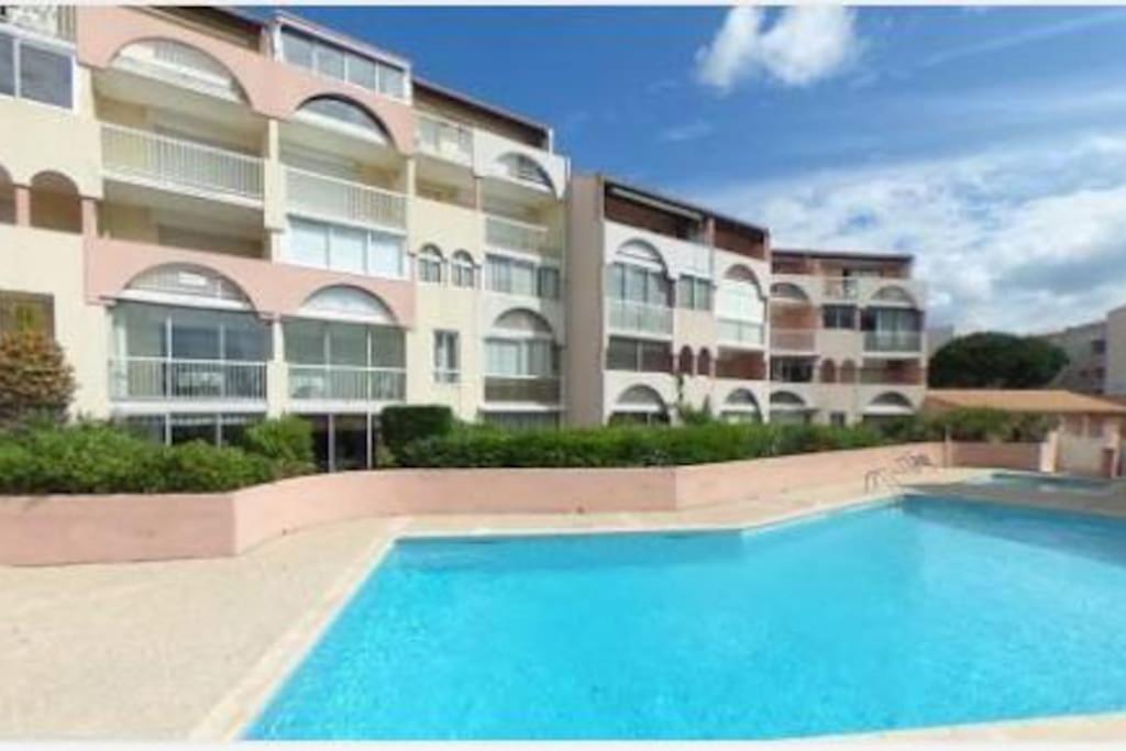 Amouvera C14, T2 Vue Mer, Piscine, Clim, Parking Agde Bagian luar foto